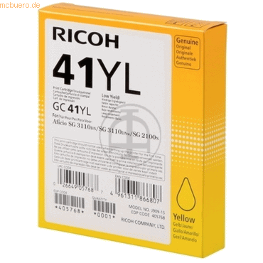 Ricoh Tinte Original Ricoh 405768 gelb von Ricoh