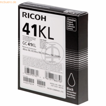 Ricoh Tintenpatrone Original Ricoh 405765 schwarz von Ricoh