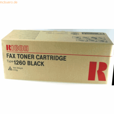 Ricoh Toner Ricoh Type 1260D Laserfax 3310L schwarz von Ricoh