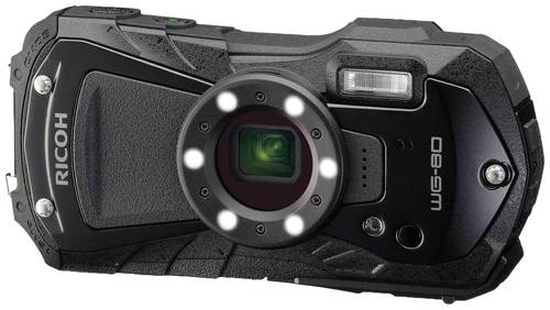 Ricoh WG-80schwarz Digitalkamera 16 Megapixel Opt. Zoom: 5 x Schwarz inkl. Akku Full HD Video, Integ von Ricoh