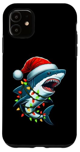 Hülle für iPhone 11 Hai-Weihnachtsmannmütze, Weihnachtsbeleuchtung, lustige Weihnachtsmann-Liebhaber Hülle für iPhone 11 Hai-Weihnachtsmannmütze, Weihnachtsbeleuchtung, lustige Weihnachtsmann-Liebhaber von Riding with Santa