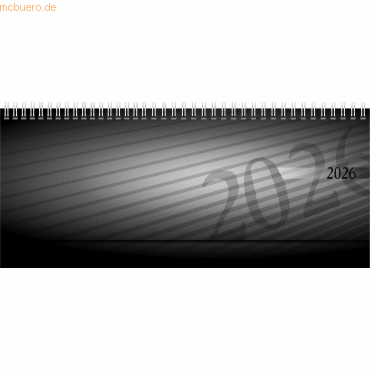2 x Rido Schreibtischquerkalender Septant 30,5x10,5cm PP schwarz 2026 von Rido