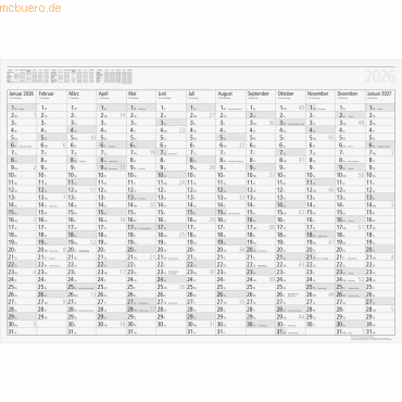5 x Rido Wandkalender Young Design 86x61cm 2026 5 x Rido Wandkalender Young Design 86x61cm 2026 von Rido