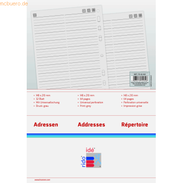 Rido Adressen und Telefonvordrucke Timing 1 32 Blatt Rido Adressen und Telefonvordrucke Timing 1 32 Blatt von Rido