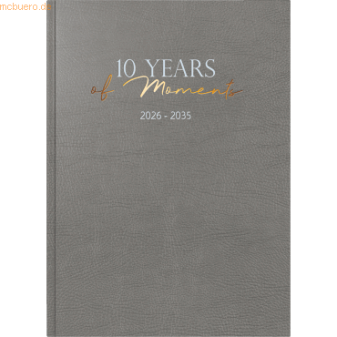 Rido Buchkalender 10-Jahre 2026-2035 A4 Kunstleder grau Rido Buchkalender 10-Jahre 2026-2035 A4 Kunstleder grau von Rido
