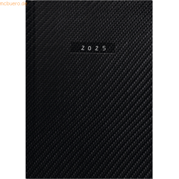 Rido Buchkalender Chefplaner 14,5x20,6cm 1 Tag/Seite Carbon Kunstleder von Rido
