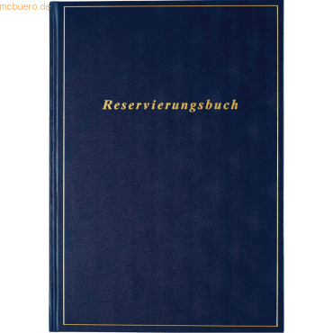 Rido Buchkalender Reservierung A4 1 Tag/2 Seiten Balacron dunkelblau 2 von Rido