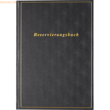 Rido Buchkalender Reservierung A4 1 Tag/Seite Balacron schwarz 2026 von Rido