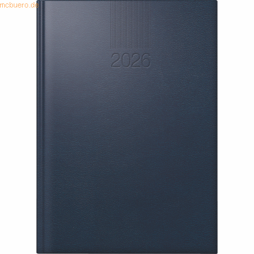 Rido Buchkalender Roma 1 14,2x20cm 1 Tag/Seite Balacron dunkelblau 202 von Rido