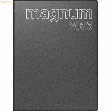 Rido Buchkalender magnum 18,3x24cm 1 Woche/2 Seiten Kunststoff grau 20 von Rido