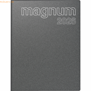 Rido Buchkalender magnum 18,3x24cm 1 Woche/2 Seiten Kunststoff grau 20 von Rido