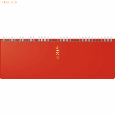 Rido Querkalender AC 30,7x10,5cm 1 Woche/2 Seiten rot 2025 von Rido