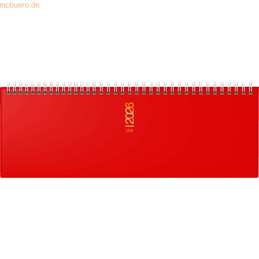 Rido Querkalender AC 30,7x10,5cm 1 Woche/2 Seiten rot 2026 von Rido
