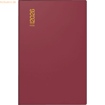Rido Taschenkalender Industrie II 7,5x11,2cm 2 Tage/Seite Kunststoff b von Rido