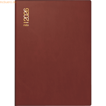 Rido Taschenkalender Technik II 10x14cm 2 Tage/Seite Kunststoff bordea von Rido