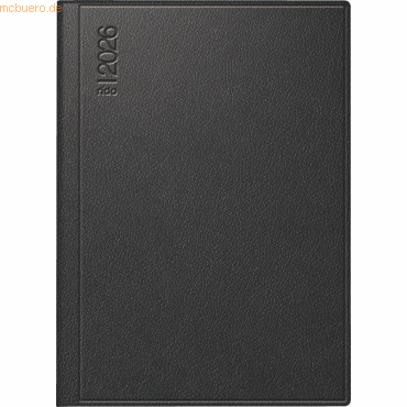 Rido Taschenkalender Technik III 10x14cm 1 Tag/Seite Leder schwarz 202 von Rido