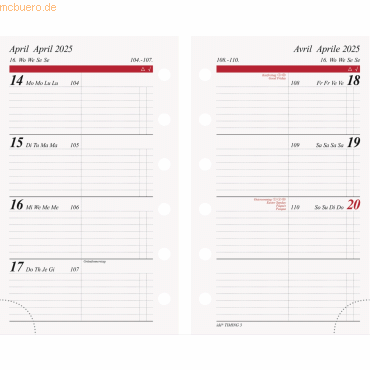 Rido Wochenkalendarium 1 Woche/2 Seiten 7,6x12,7cm 2025 Rido Wochenkalendarium 1 Woche/2 Seiten 7,6x12,7cm 2025 von Rido