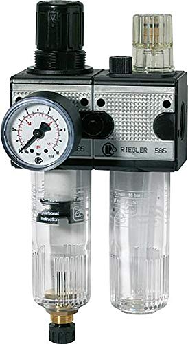 RIEGLER 100566-CL 11 K-HA Wartungseinheit 2-tlg. »multifix«, mit PC-Behälter, BG 1, G 1/4, 1Stk von Riegler