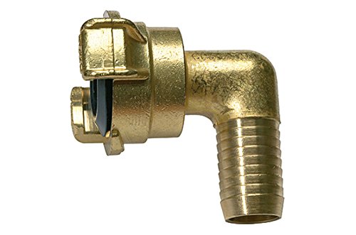 RIEGLER 107781-K 303 GEKA-Winkelschlauchstück, 360° drehbar, Messing blank, LW 19, 1Stk von Riegler