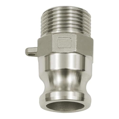 RIEGLER 108134-1116.112-ES Kamlok-Schnellkupplungsstecker mit AG, Typ F, ES 1.4401, R 1 1/2, 1Stk von Riegler