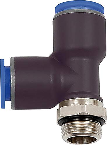 RIEGLER 109522-129.005-4 T-Steckverschraubung »Blaue Serie«, L-Form, drehbar, M5 a., Ø4mm, 1Stk von Riegler