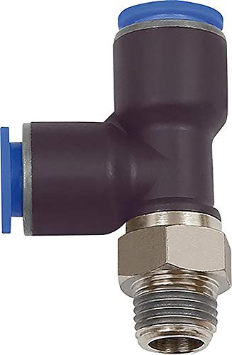 RIEGLER 109550-130.014-8 T-Steckverschr. »Blaue Serie«, L-Form, drehbar, R 1/4 a., Ø8 mm, 1Stk von Riegler