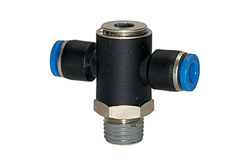 RIEGLER 109581-166.038-10 T-Steckverschraubung »Blaue Serie«, drehbar, R 3/8 außen, Ø 10 mm, 1Stk von Riegler
