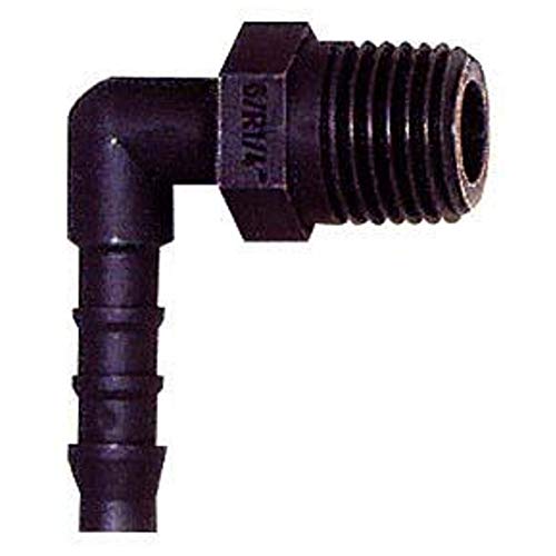 RIEGLER 110978-32.352 Winkel-Einschraubstutzen, R 3/8 a., für Schlauch LW 8 mm, PA 6, 1Stk von Riegler