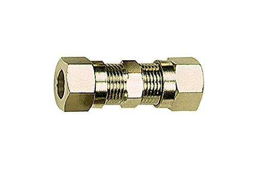 RIEGLER 111991-N 55 Gerade Verschraubung, Rohr-Außen-Ø 8 mm, SW 14, SW1 14, MS vern., 1Stk von Riegler