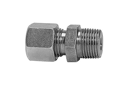 RIEGLER 112127-V 28 Gerade Einschraubverschraubung, R 1/4 a., Rohr-Ø 6, Stahl verz., 1Stk von Riegler
