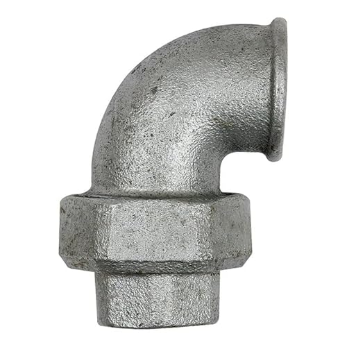 RIEGLER 112922-TFV 96-12 Verschraubung Bogen 96 IG/IG, Rp 1/2, schwarzer Temperguss, 1Stk von Riegler