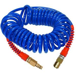 RIEGLER 113446-SP 16-600KSD Spiralschlauch-Standardkupplung-Set, PU, Schlauch-ø 8x5, 6,0 m, 1Stk von Riegler