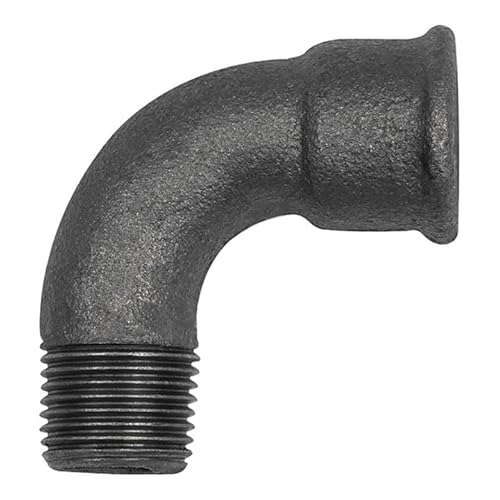 RIEGLER 133582-TFB 1A-10-S Bogen 1a, 90°, kurz, Rp 1 i., R 1 a. Temperguss schwarz, 1Stk von Riegler