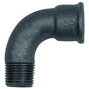 RIEGLER 133586-TFB 1A-212-S Bogen 1a, 90°, kurz, Rp 2 1/2 i., R 2 1/2 a. Temperguss schwarz, 1Stk von Riegler