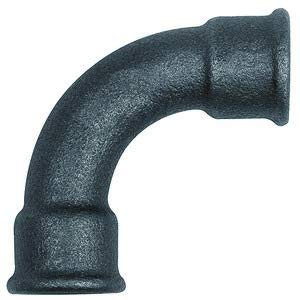 RIEGLER 133595-TFB 2-212-S Bogen 2, 90°, lang, Rp 2 1/2 i., Rp 2 1/2 i., Temperguss schwarz, 1Stk von Riegler