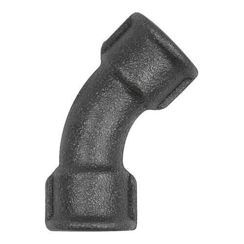 RIEGLER 133611-TFB 41-38-S Bogen 41, 45°, Rp 3/8 i., Rp 3/8 i., Temperguss schwarz, 1Stk von Riegler