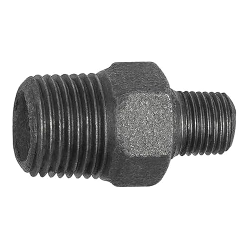 RIEGLER 133755-TFD 245-1034-S Doppelgew.nippel 245 red., R 1 a., R 3/4 a., Temperguss schwarz, 1Stk von Riegler