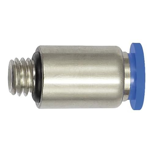 RIEGLER 148802-207.005-4M Gerade Steckverschraubung »Blaue Serie« mini, rund, M5, Silber, 1Stk von Riegler