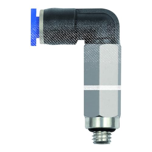 RIEGLER 148828-127.003-4M L-Steckverschraubung »Blaue Serie« mini, lang, drehbar, M3, 1Stk von Riegler