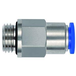 RIEGLER 151342-195.388-1 Gerade Steckverschraubung »Blaue Serie«, selbstabsper, G 3/8 a, 1Stk von Riegler