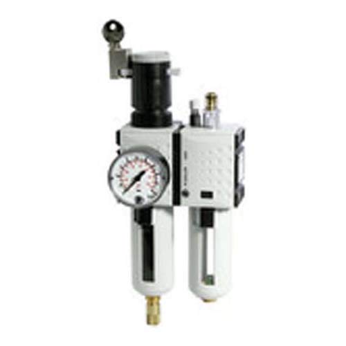 RIEGLER FU 611-16 FUTURA Wartungseinheit zweiteilig mit Polycarbonatbehälter, Schutzkorb und Manometer, Vollautomatisch, Baugröße 1, 0,5-16 bar, G 1/4" von Riegler