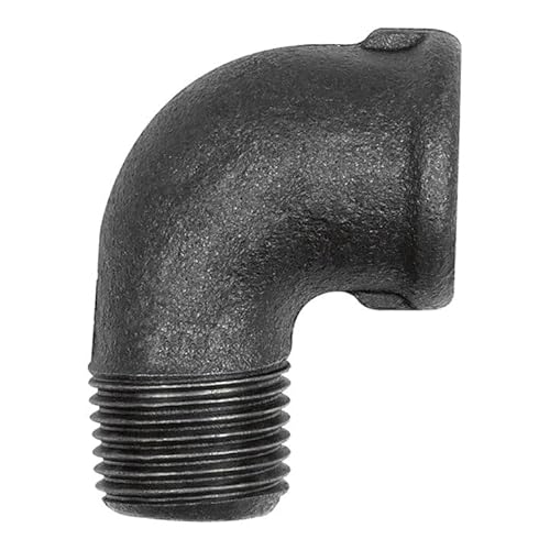 Riegler 133636 Winkel 92, 90° Rp 2 IG, R 2 ET, schwarzes Tempergussfitting von Riegler