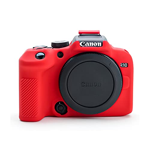 Rieibi EOS R10 Kameratasche - Silikonhülle für Canon eos R10 Digitalkamera - Schutzhülle Silikon für Canon R10 - Rot von Rieibi