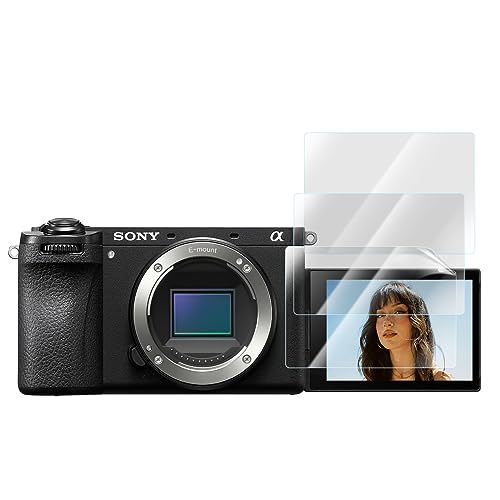 Rieibi LCD-Displayschutzfolie für Sony A6700 Digitalkamera, 0,25 mm, Härtegrad 9H, gehärtetes Glas, ultraklar, Anti-Fingerabdruck, kratzfest, 3 Stück von Rieibi