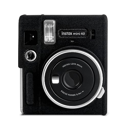 Rieibi Mini 40 Hülle - Silikon Schutzhülle für Fuji Mini 40 Sofortbildkamera - Weiche Gummi Leichte Tasche für Fujifilm 40 - Schwarz von Rieibi