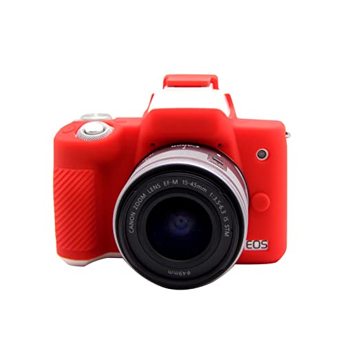 Rieibi Schutzhülle aus weichem Silikon für Digitalkamera Canon M50 M50 Mark II, Rot von Rieibi