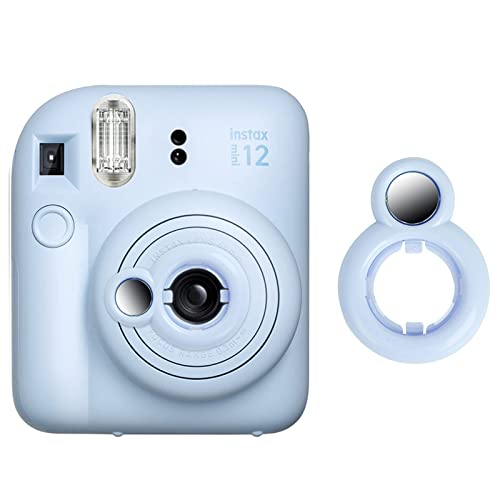 Rieibi Selfie-Spiegel für Instax Mini 12, Selbstporträt Spiegel für Fujifilm Instax Mini 12 Sofortbildkamera, Fuji Mini 12 Selfie Objektiv Zubehör - Blau von Rieibi