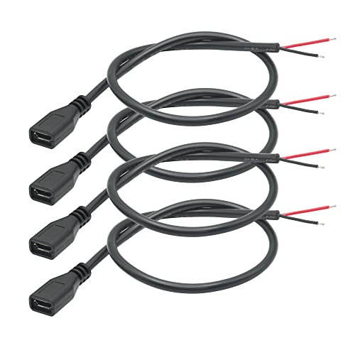 4Pcs kurze Micro USB Buchse 2 Pin Bare Wire 30CM, Micro USB zu 2 Pin Open End Pigtail Stromkabel Einfaches L?ten 5V/3A, for Micro USB Ger?te Installieren oder Ersetzen Reparatur DIY Kabel 4Pcs kurze Micro USB Buchse 2 Pin Bare Wire 30CM, Micro USB zu 2 Pin Open End Pigtail Stromkabel Einfaches L?ten 5V/3A, for Micro USB Ger?te Installieren oder Ersetzen Reparatur DIY Kabel von Riertostng