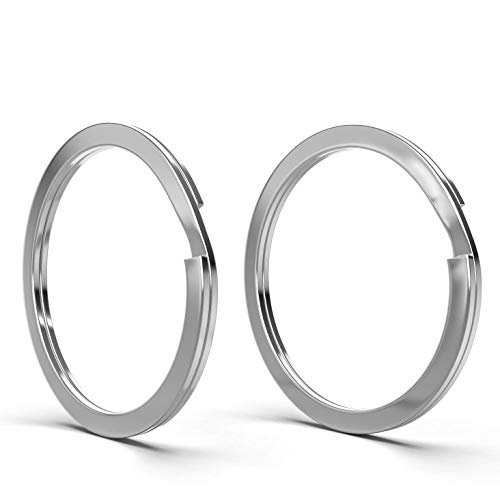Rietlow® Schlüsselring 25er Set – Schlüsselringe mit Ø 25mm aus gehärtetem Stahl - Schlüsselanhänger Ringe – Rostfreie Schlüsselringe – Schlüssel Organisation – Key ring (25 Set) Flach von Rietlow