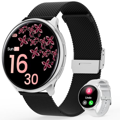 RifePhi Smartwatch für Damen: 1,39'' Fitness Tracker mit SpO2, Schlafanalyse & Zyklus-Tracker, 110+ Sportarten, IP68 wasserdicht, Anrufe & Benachrichtigungen (Android/iOS) von RifePhi
